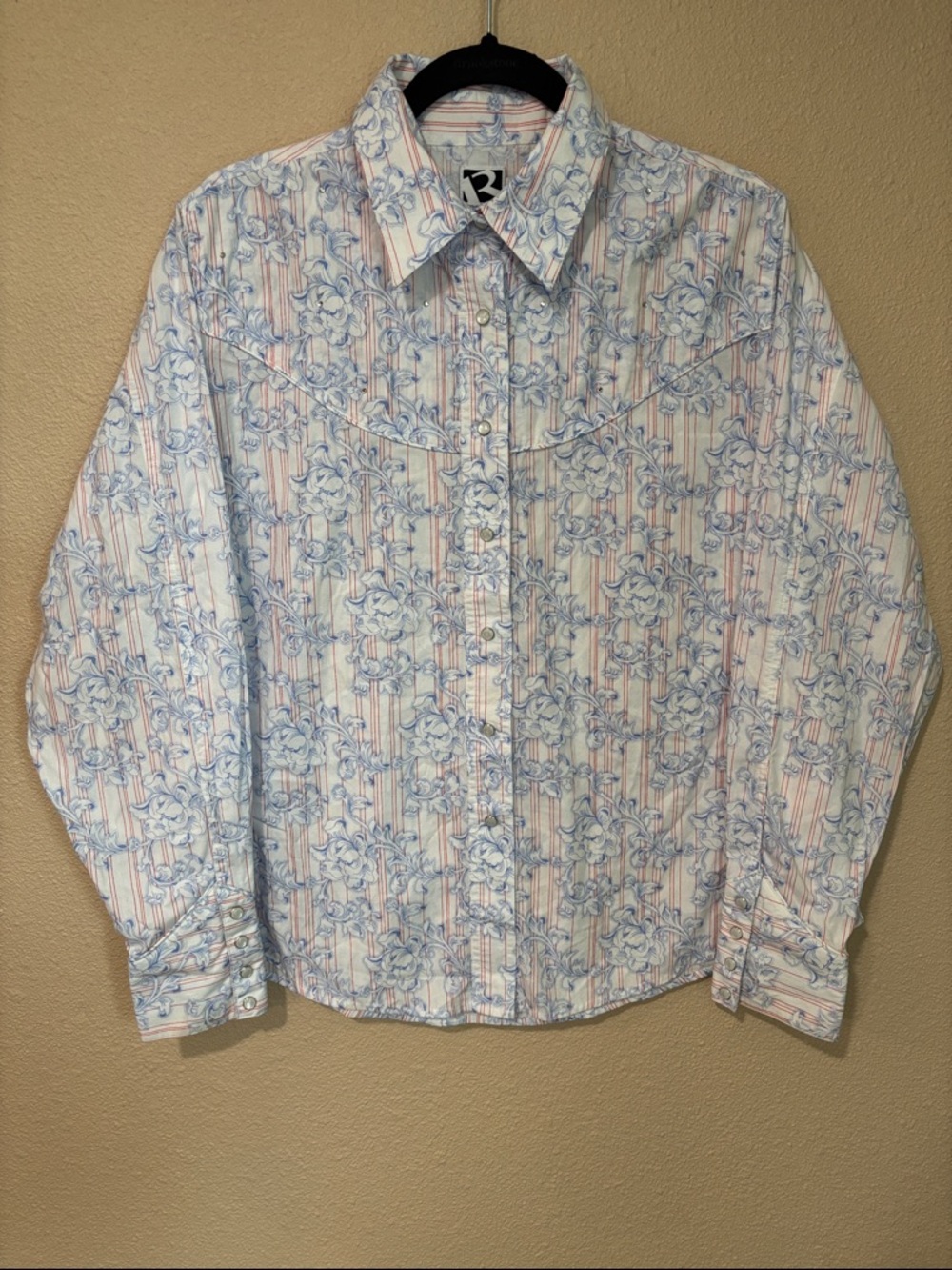 Rockies pearl snap bedazzled shirt